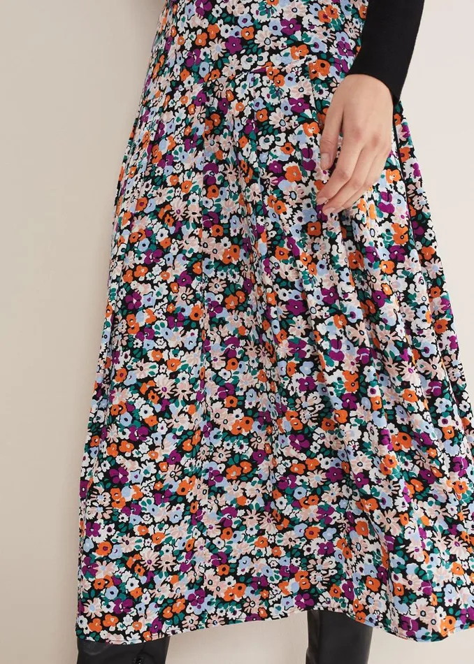 Phase Eight Skirts Mona Floral Tiered Skirt Multicoloured 8211 Women
