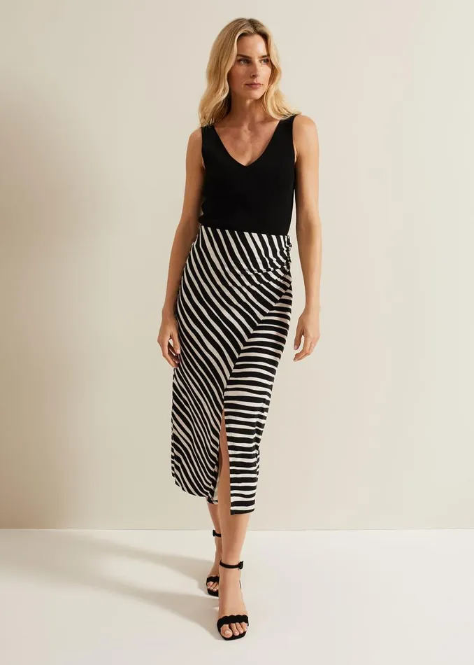 Phase Eight Skirts Rory Jersey Printed Maxi Skirt Blackstone 8211 Women