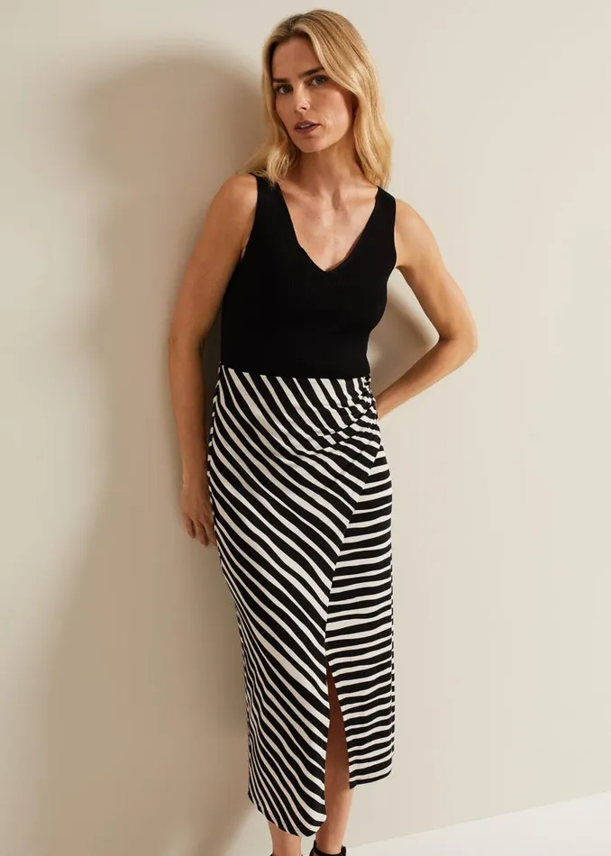Phase Eight Skirts Rory Jersey Printed Maxi Skirt Blackstone 8211 Women