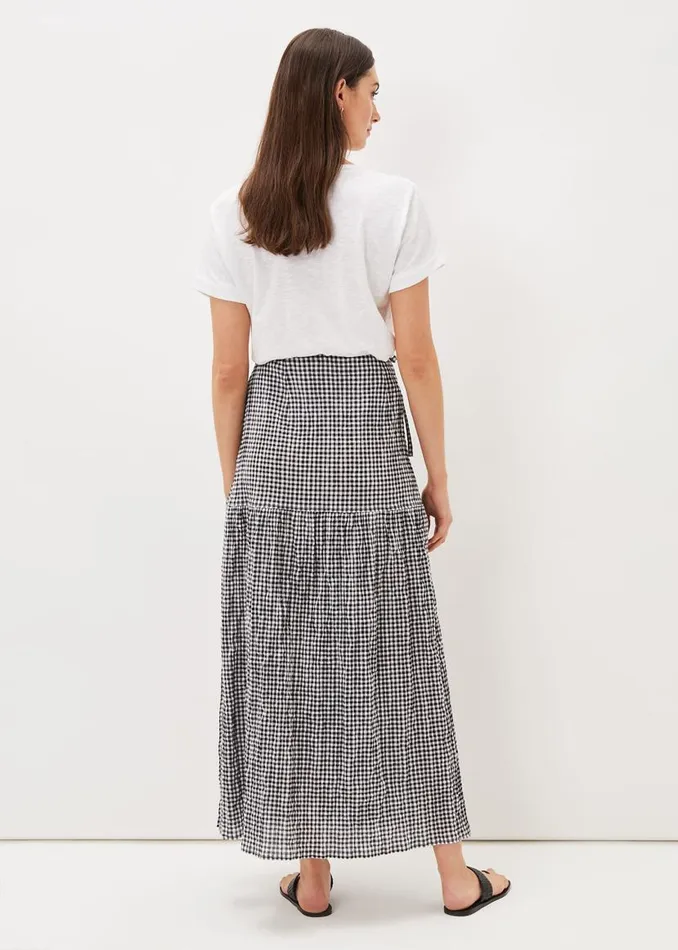 Phase Eight Skirts Tyrina Cotton Gingham Wrap Maxi Skirt Blackwhite 8211 Women Phase Eight Skirts Tyrina Cotton Gingham Wrap Maxi Skirt Blackwhite 8211 Women