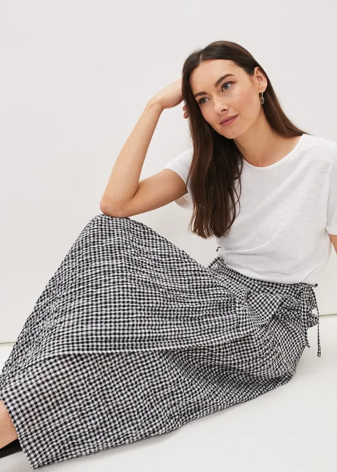 Phase Eight Skirts Tyrina Cotton Gingham Wrap Maxi Skirt Blackwhite 8211 Women Phase Eight Skirts Tyrina Cotton Gingham Wrap Maxi Skirt Blackwhite 8211 Women