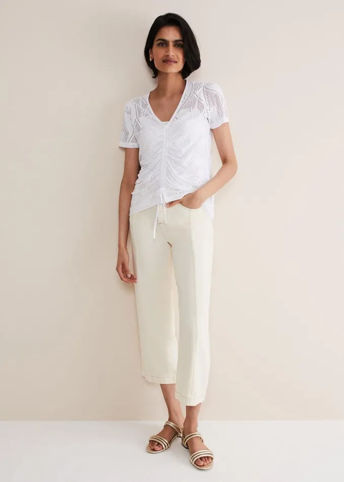 Phase Eight Tops and TShirts Gemima Ruched Front Top White 8211 Women
