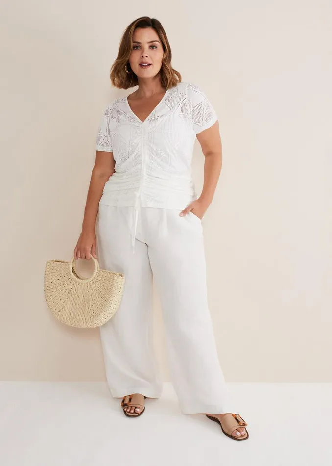 Phase Eight Tops and TShirts Gemima Ruched Front Top White 8211 Women