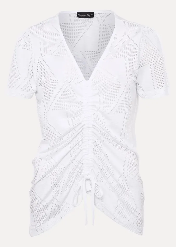 Phase Eight Tops and TShirts Gemima Ruched Front Top White 8211 Women