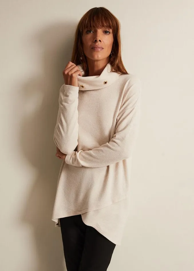 Phase Eight Tops and TShirts Gwen Eyelet Snuggle Top Oatmeal 8211 Women