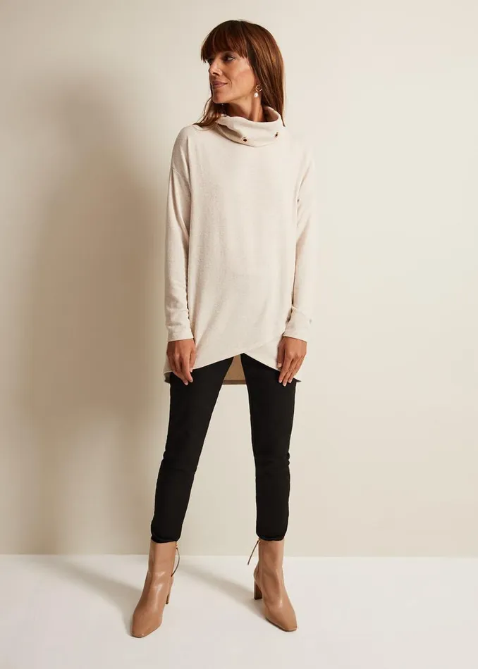 Phase Eight Tops and TShirts Gwen Eyelet Snuggle Top Oatmeal 8211 Women