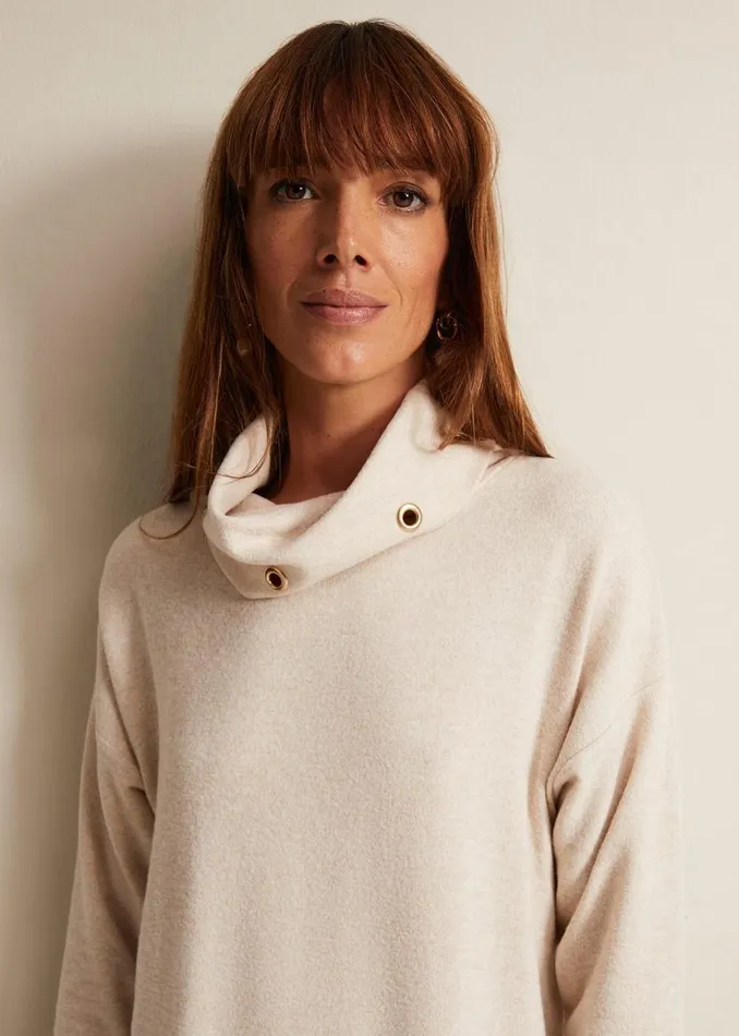 Phase Eight Tops and TShirts Gwen Eyelet Snuggle Top Oatmeal 8211 Women