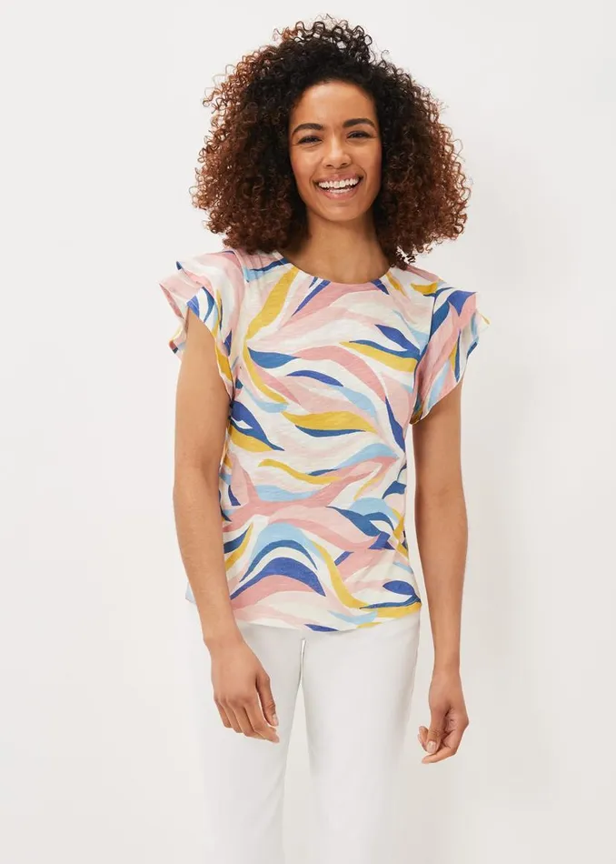 Phase Eight Tops and TShirts Kali Linen Multi Print Top Multicoloured 8211 Women Phase Eight Tops and TShirts Kali Linen Multi Print Top Multicoloured 8211 Women