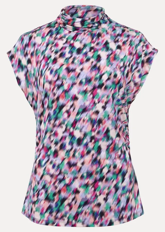 Phase Eight Tops and TShirts Karelena High Neck Top Pink Multi 8211 Women