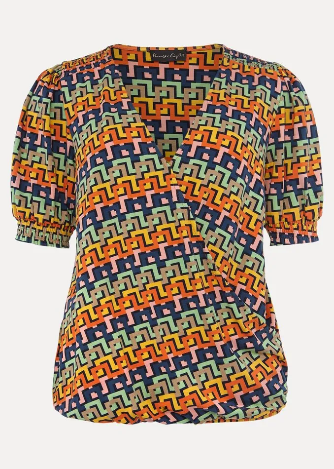 Phase Eight Tops and TShirts Milano Wrap Top Multicoloured 8211 Women