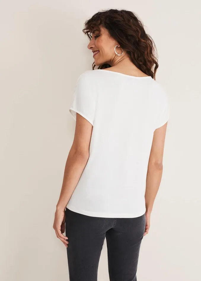 Phase Eight Tops and TShirts Ulla Placement Burnout Top Ivory 8211 Women