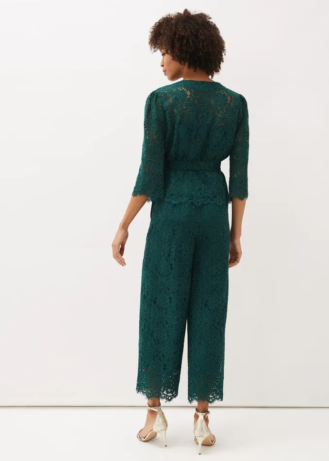 Phase Eight Trousers Aliza Lace CoOrd Trousers Pine 8211 Women