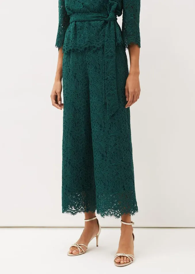 Phase Eight Trousers Aliza Lace CoOrd Trousers Pine 8211 Women