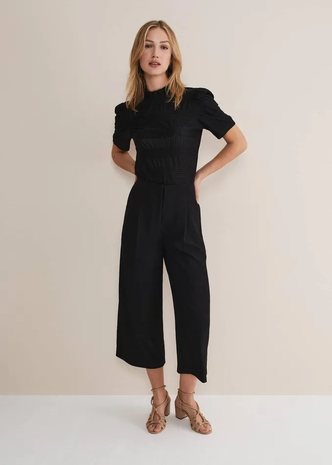 Phase Eight Trousers Audrea Black Wide Leg Culottes Black 8211 Women