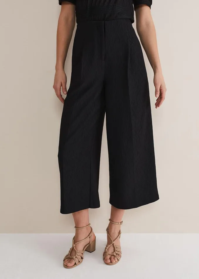 Phase Eight Trousers Audrea Black Wide Leg Culottes Black 8211 Women