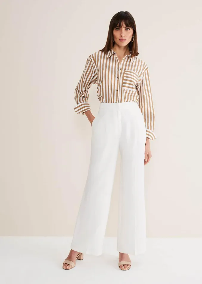 Phase Eight Trousers Bianca Wide Leg Suit Trousers Ivory 8211 Women
