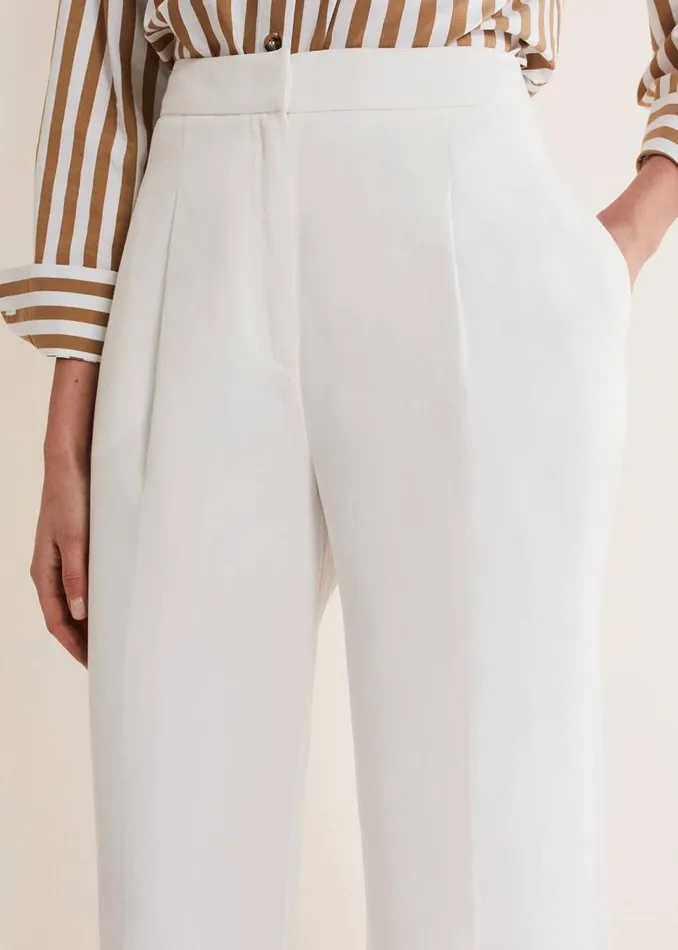 Phase Eight Trousers Bianca Wide Leg Suit Trousers Ivory 8211 Women