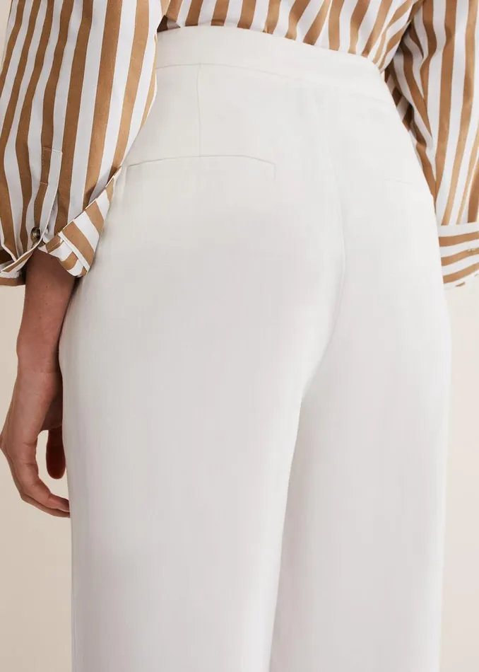 Phase Eight Trousers Bianca Wide Leg Suit Trousers Ivory 8211 Women