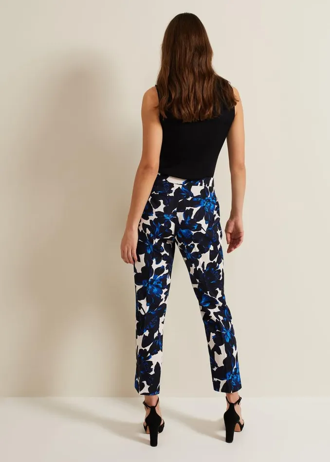 Phase Eight Trousers Caddie Floral Suit Trousers Blue 8211 Women