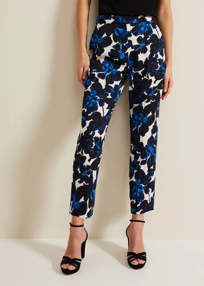 Phase Eight Trousers Caddie Floral Suit Trousers Blue 8211 Women