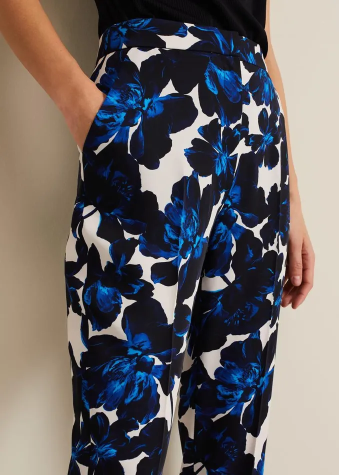 Phase Eight Trousers Caddie Floral Suit Trousers Blue 8211 Women