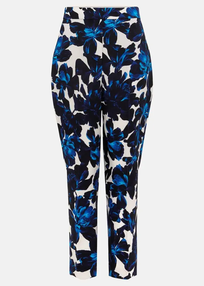 Phase Eight Trousers Caddie Floral Suit Trousers Blue 8211 Women