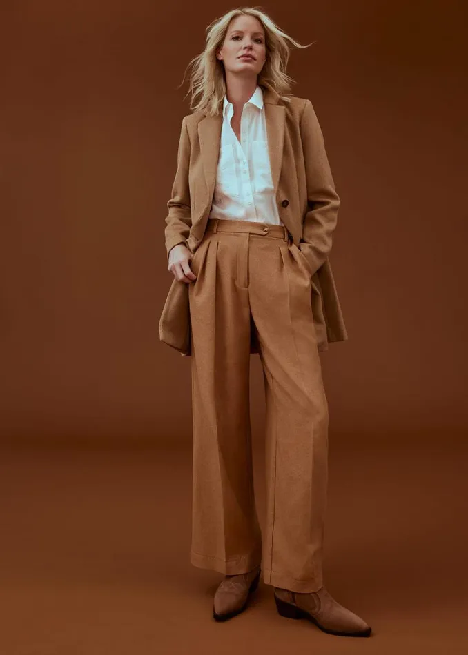 Phase Eight Trousers Dola Wide Leg Boucle Trouser Camel 8211 Women