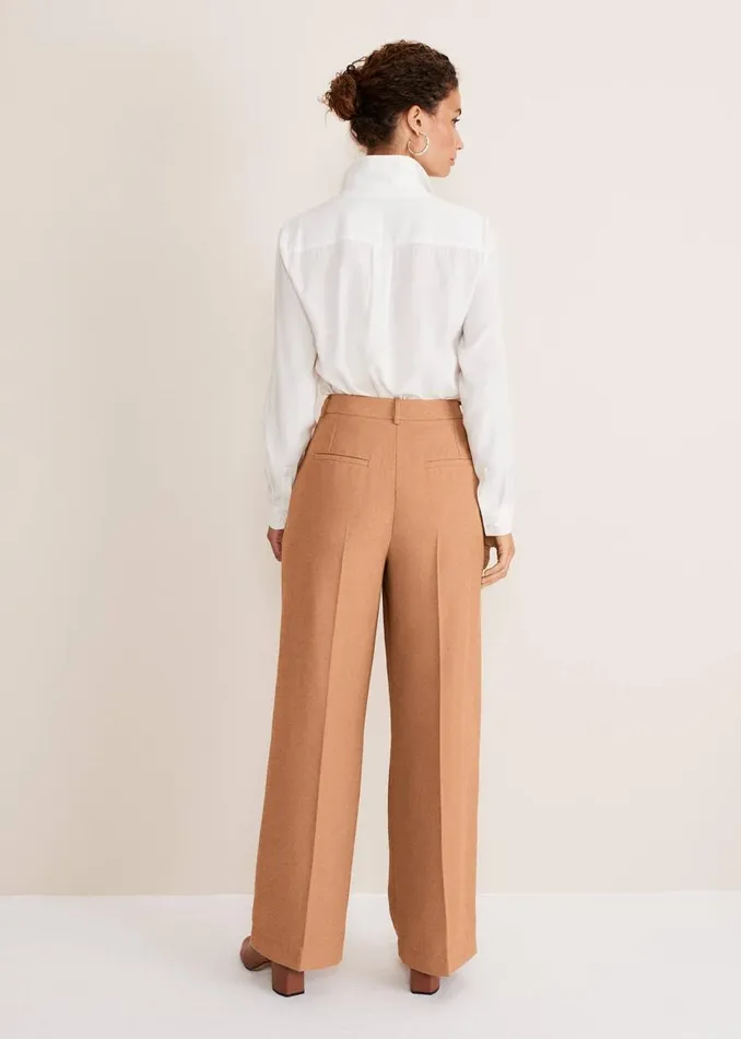 Phase Eight Trousers Dola Wide Leg Boucle Trouser Camel 8211 Women