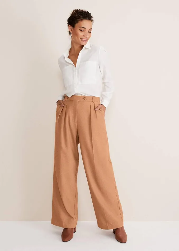 Phase Eight Trousers Dola Wide Leg Boucle Trouser Camel 8211 Women