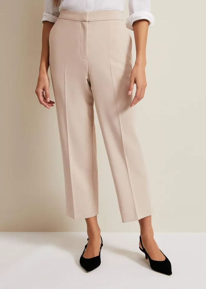 Phase Eight Trousers Everlee Crop Straight Leg Smart Trouser Stone 8211 Women Phase Eight Trousers Everlee Crop Straight Leg Smart Trouser Stone 8211 Women