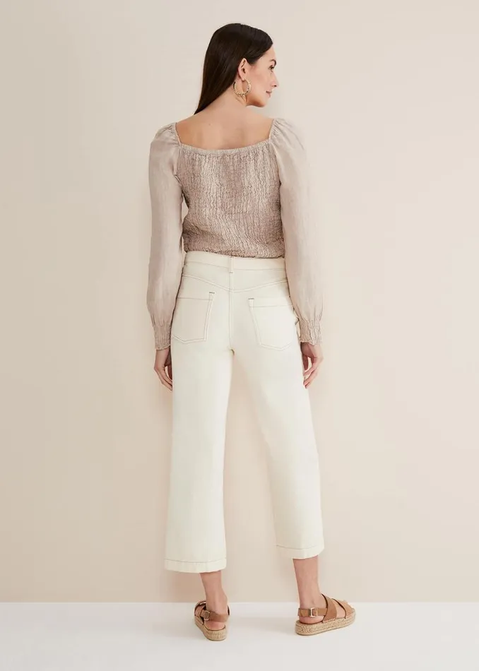 Phase Eight Trousers Fraya Wide Leg Jeans Ecru 8211 Women