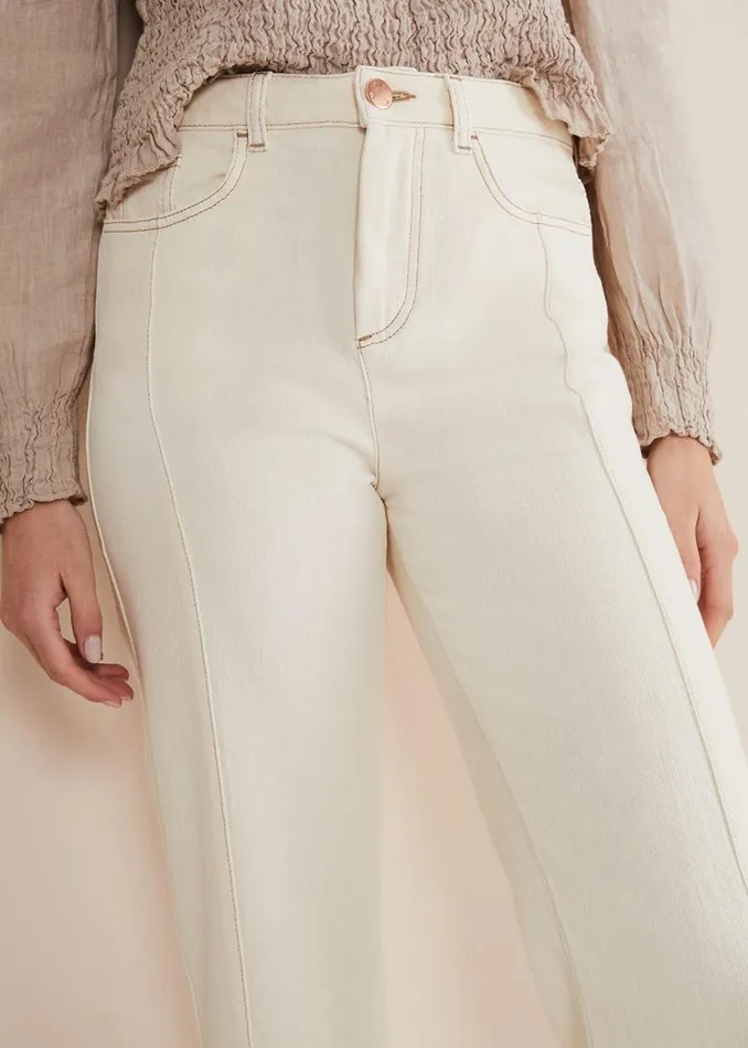 Phase Eight Trousers Fraya Wide Leg Jeans Ecru 8211 Women