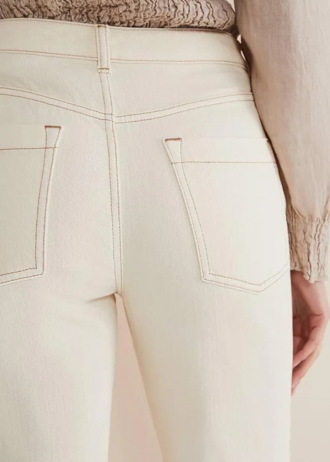 Phase Eight Trousers Fraya Wide Leg Jeans Ecru 8211 Women