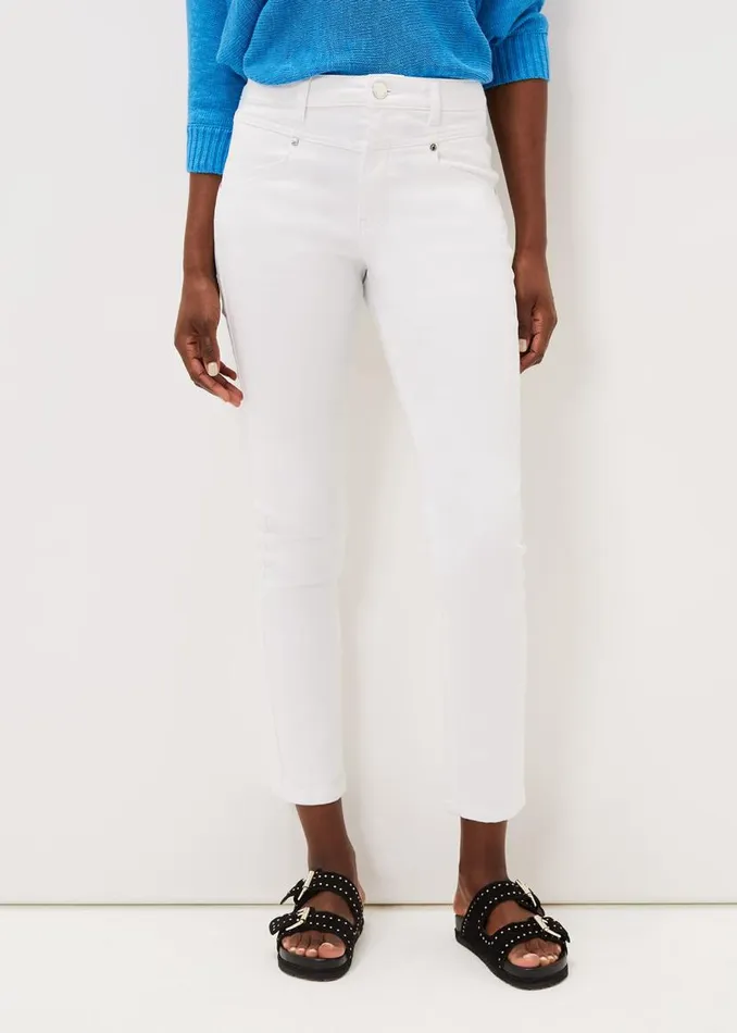 Phase Eight Trousers Hailee Topstitch Skinny Jeans Short White 8211 Women