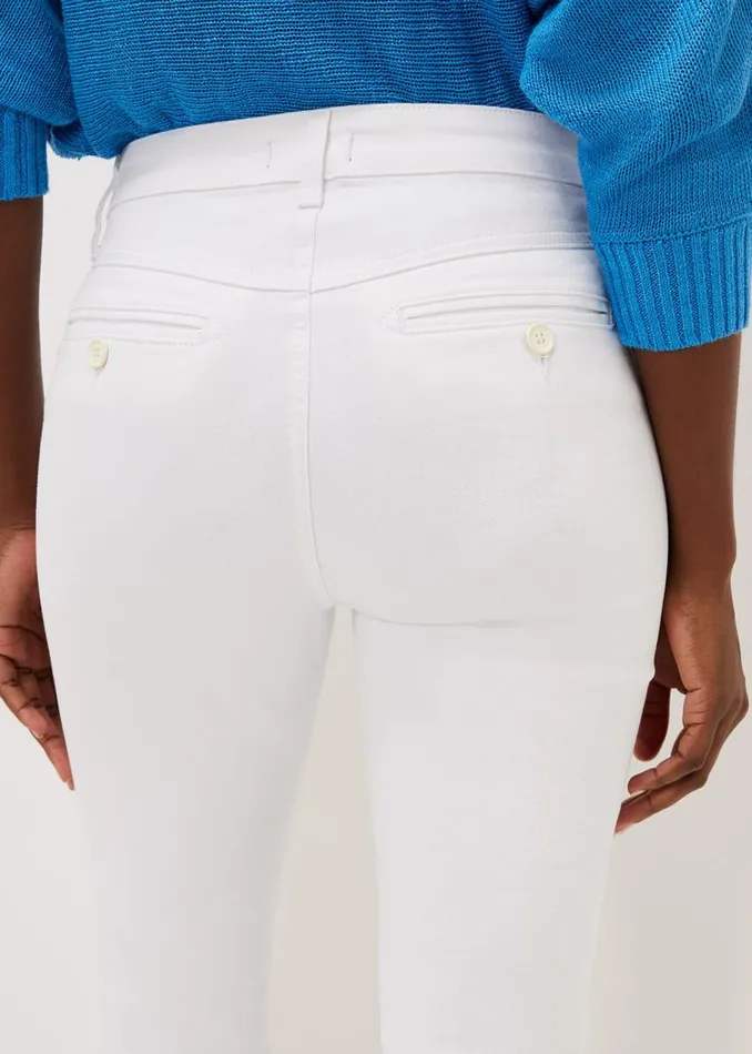 Phase Eight Trousers Hailee Topstitch Skinny Jeans Short White 8211 Women