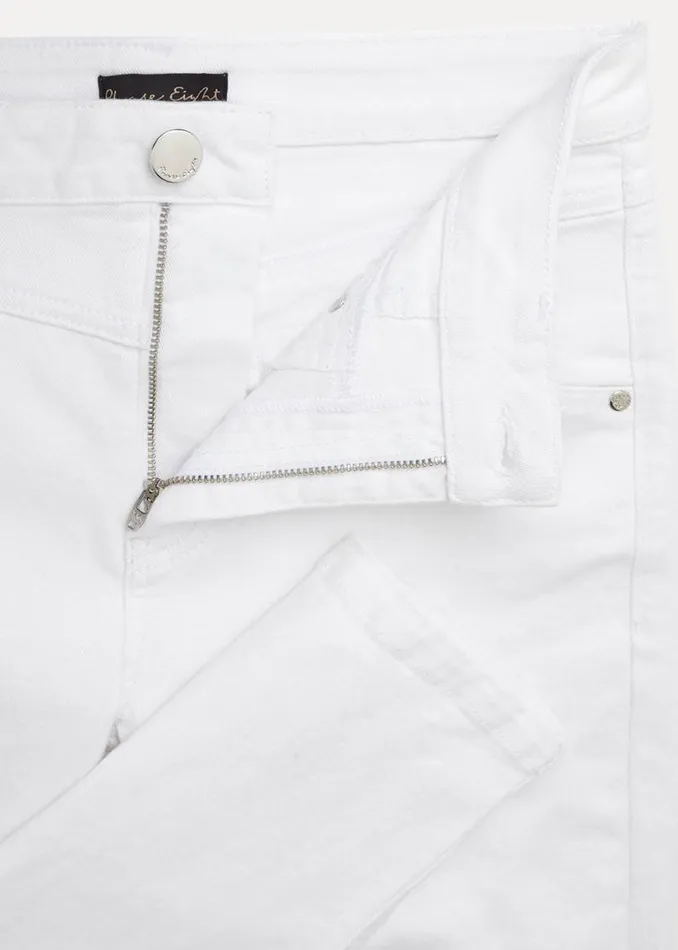 Phase Eight Trousers Hailee Topstitch Skinny Jeans Short White 8211 Women