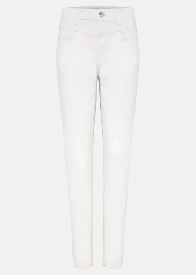 Phase Eight Trousers Hailee Topstitch Skinny Jeans Short White 8211 Women