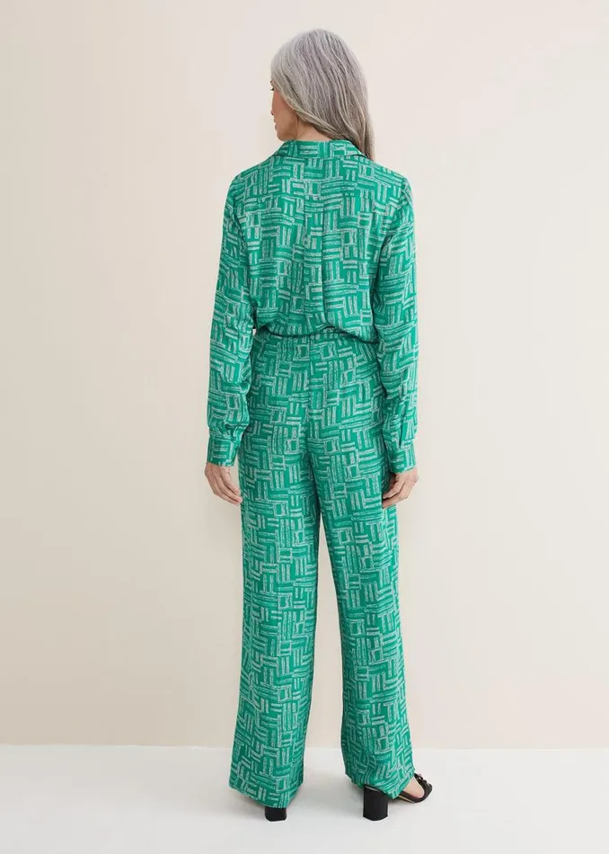 Phase Eight Trousers Hatty Wide Leg Trousers Greenstone 8211 Women