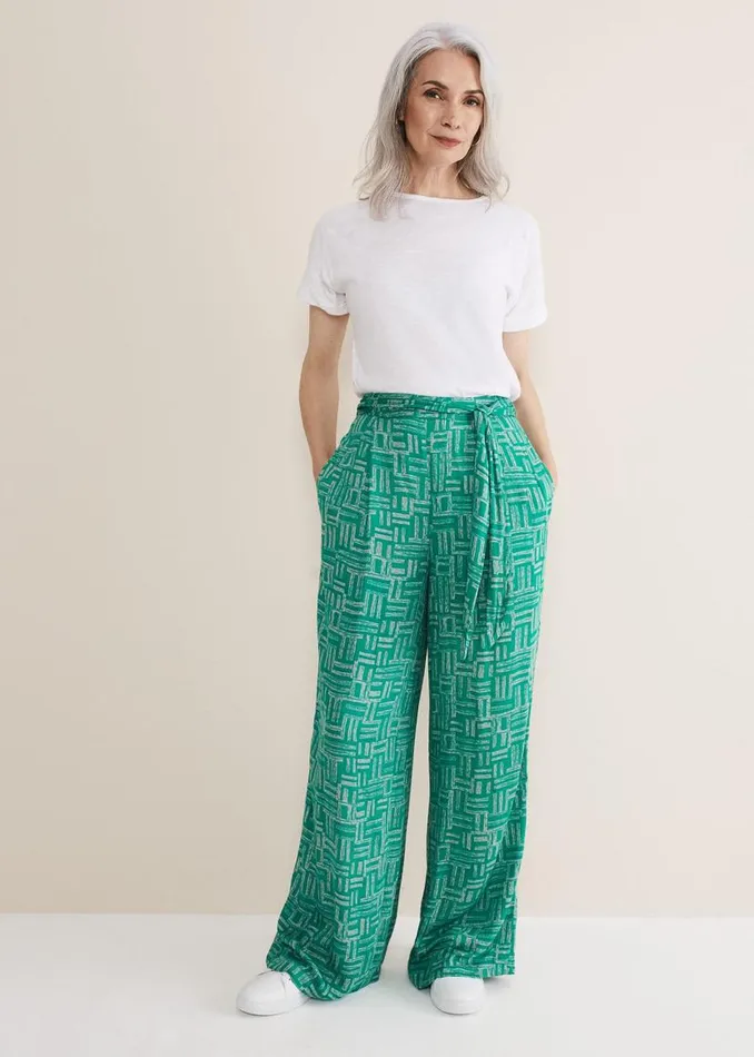 Phase Eight Trousers Hatty Wide Leg Trousers Greenstone 8211 Women