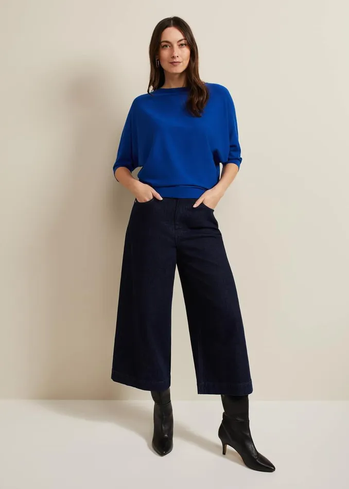 Phase Eight Trousers Leyla Dark Wash Denim Culotte Dark Wash 8211 Women