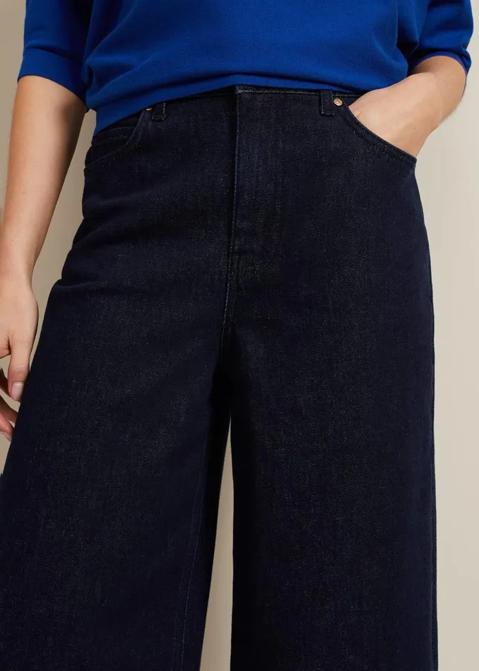 Phase Eight Trousers Leyla Dark Wash Denim Culotte Dark Wash 8211 Women