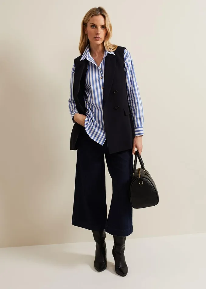 Phase Eight Trousers Leyla Dark Wash Denim Culotte Dark Wash 8211 Women