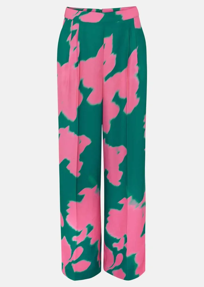Phase Eight Trousers Madison Abstract Trousers CoOrd Greenpink 8211 Women