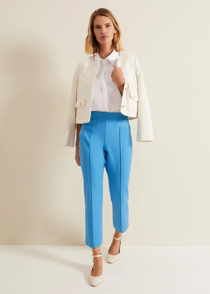 Phase Eight Trousers Miah Stretch Capri Trousers Blue 8211 Women