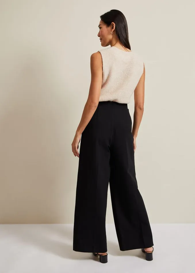 Phase Eight Trousers Mila Ponte Wide Leg Trousers Black 8211 Women