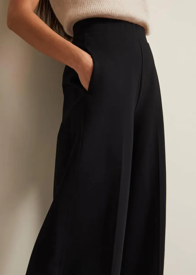 Phase Eight Trousers Mila Ponte Wide Leg Trousers Black 8211 Women