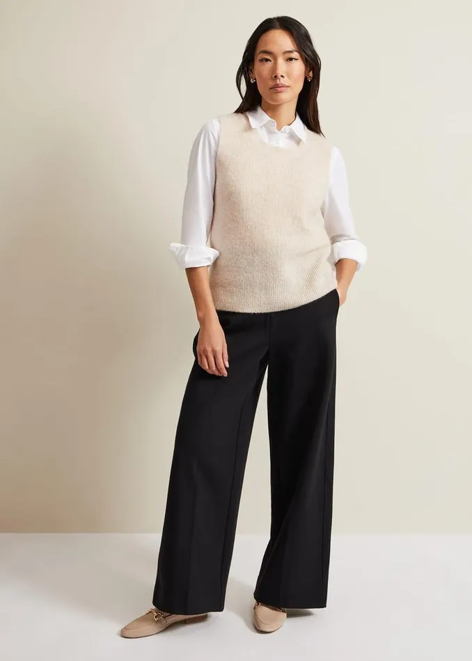 Phase Eight Trousers Mila Ponte Wide Leg Trousers Black 8211 Women