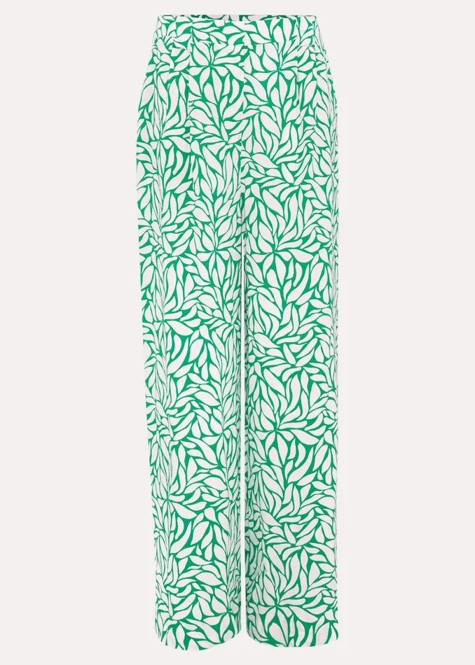 Phase Eight Trousers Nylah Printed Wide Leg Trousers Green 8211 Women