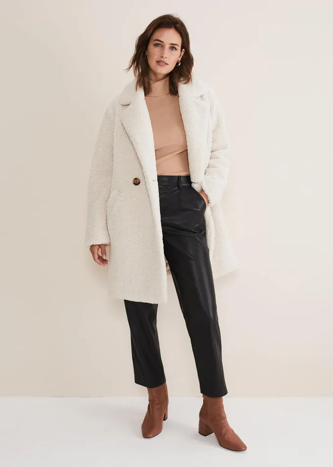 Phase Eight Trousers Rya Pleather Straight Leg Trouser Black 8211 Women