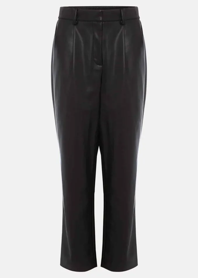 Phase Eight Trousers Rya Pleather Straight Leg Trouser Black 8211 Women